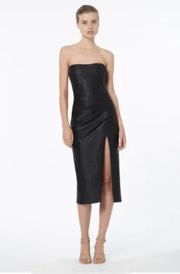 Manning Cartell New Radicals Strapless Midi Dress Black Size 6 for rent on The Volte - image 1