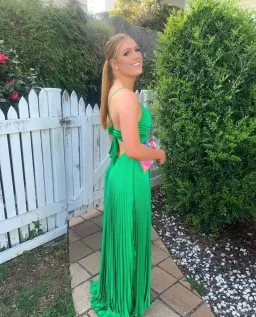 A.L.C Aries Pleated Gown Green Size 10 for rent on The Volte - image 3