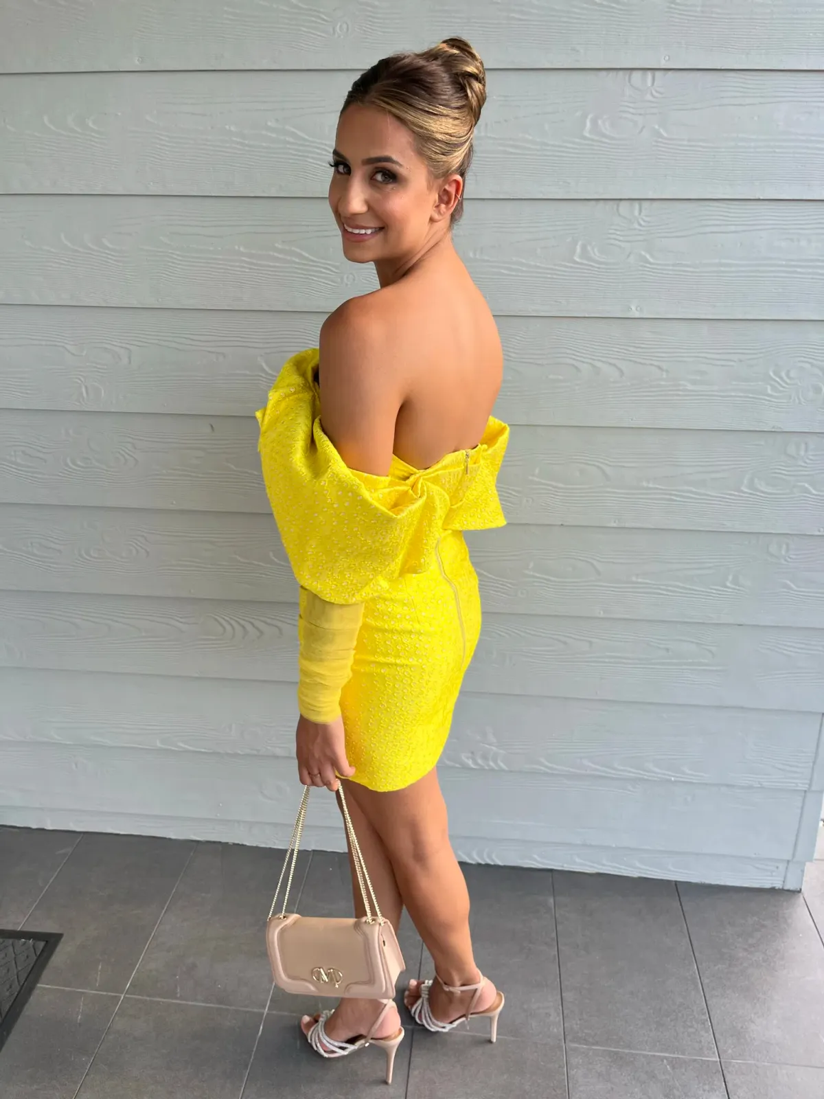 Eliya The Label Oscar Mini Dress Yellow Size 8 / S - Image 3