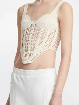 Dion Lee Crochet Corset Cream Size M / Au 10 for rent on The Volte - image 2
