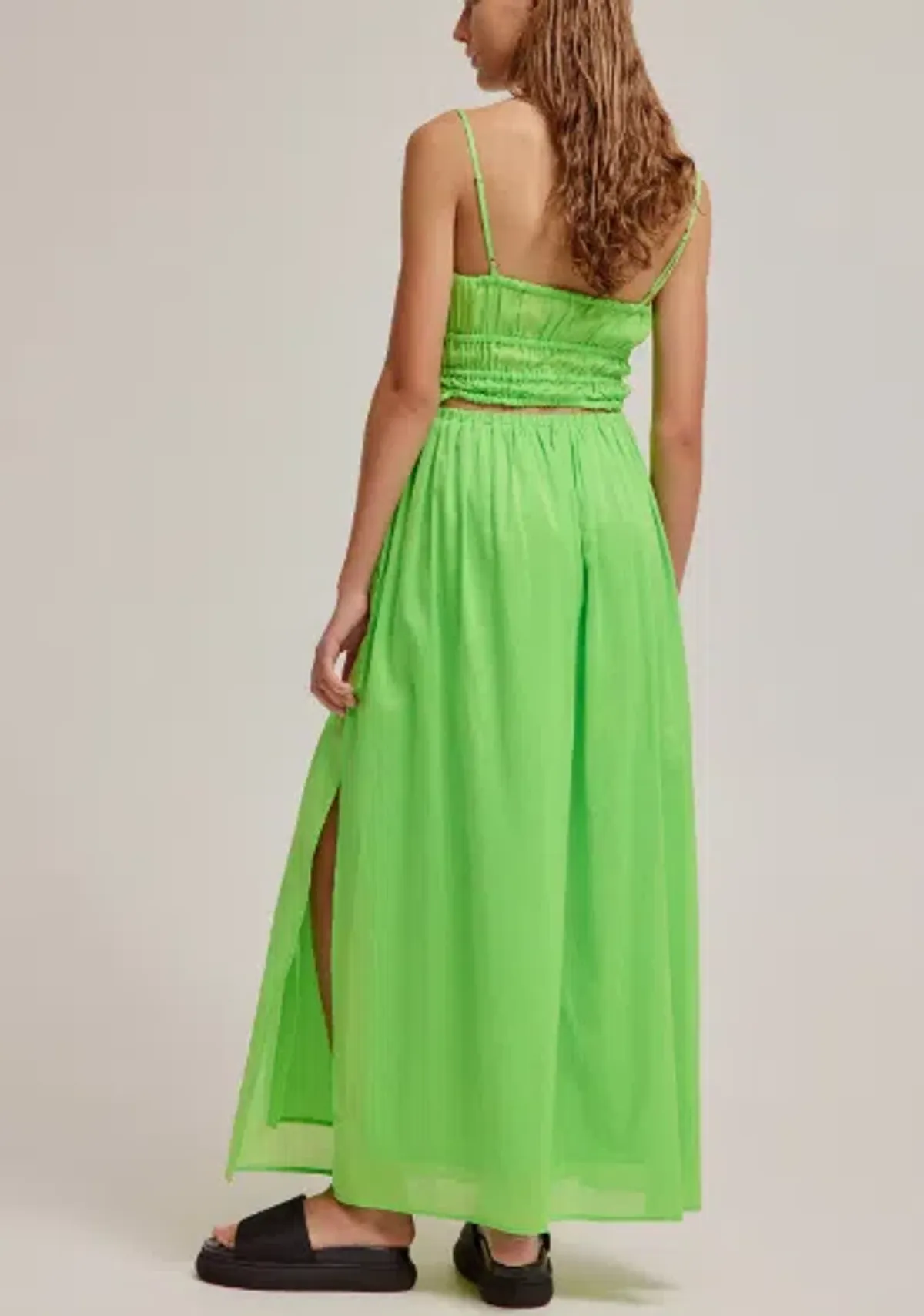 Venroy Gathered Bustier Top and Drawstring Maxi Skirt Set Green Size M / Au 10 - Image 3