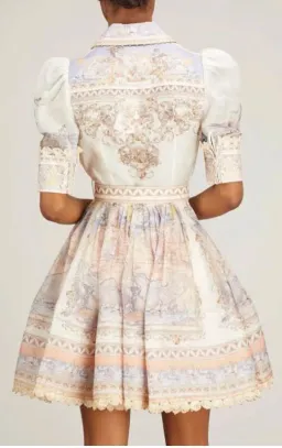 Zimmermann High Tide Mini Shirt Dress Odyssey Print Size 1 / AU 10 for rent on The Volte - image 5