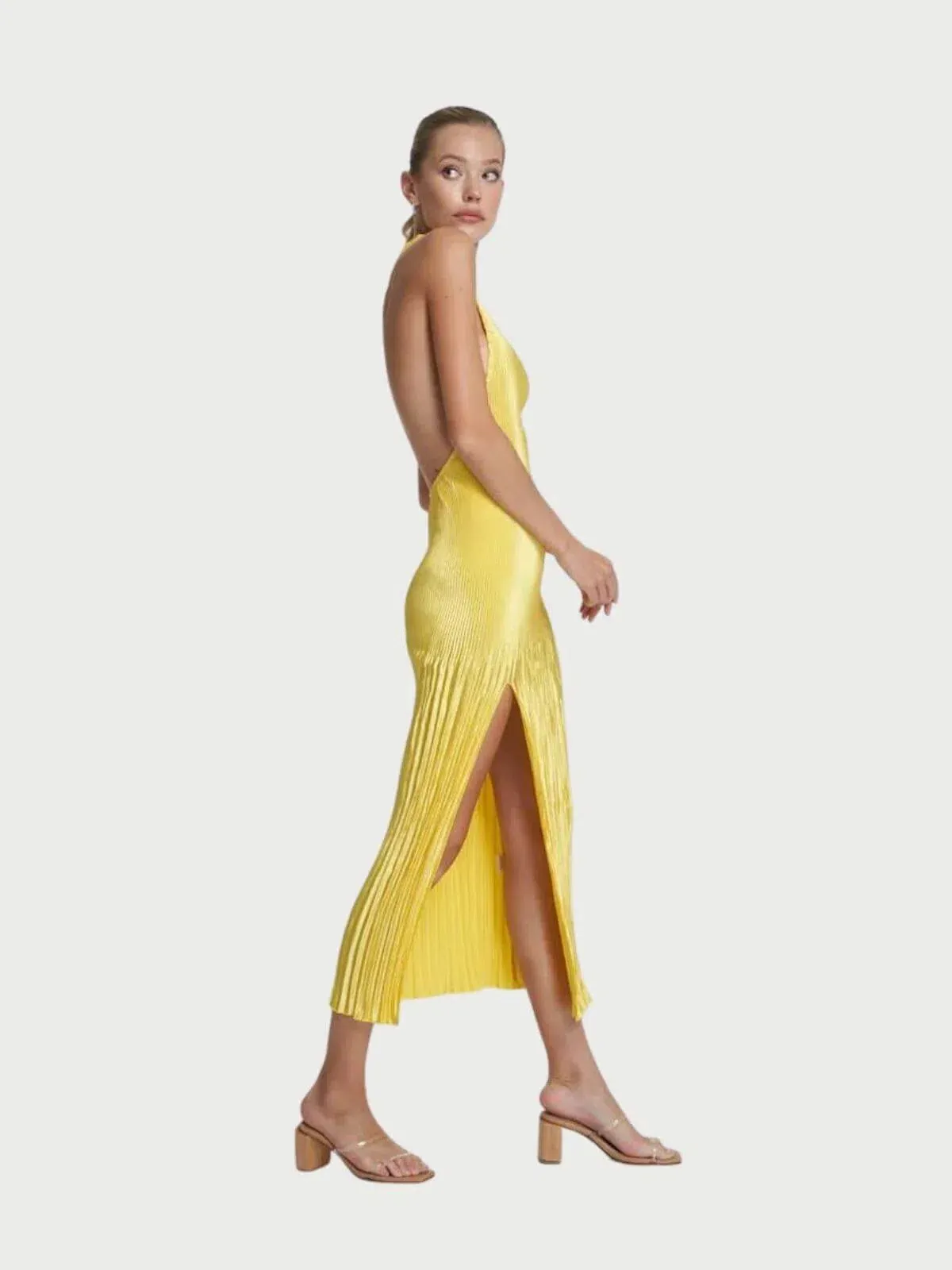 L'Idee Naomi Gown Canary Yellow Hue Size 8/S - Image 3