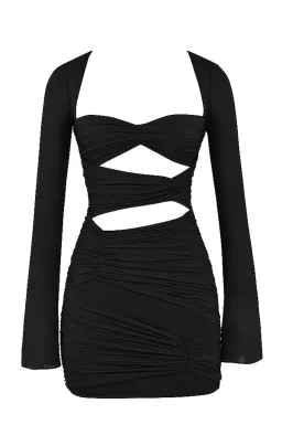 House of CB Camille Mini Dress Black Size 8 / S for rent on The Volte - image 4