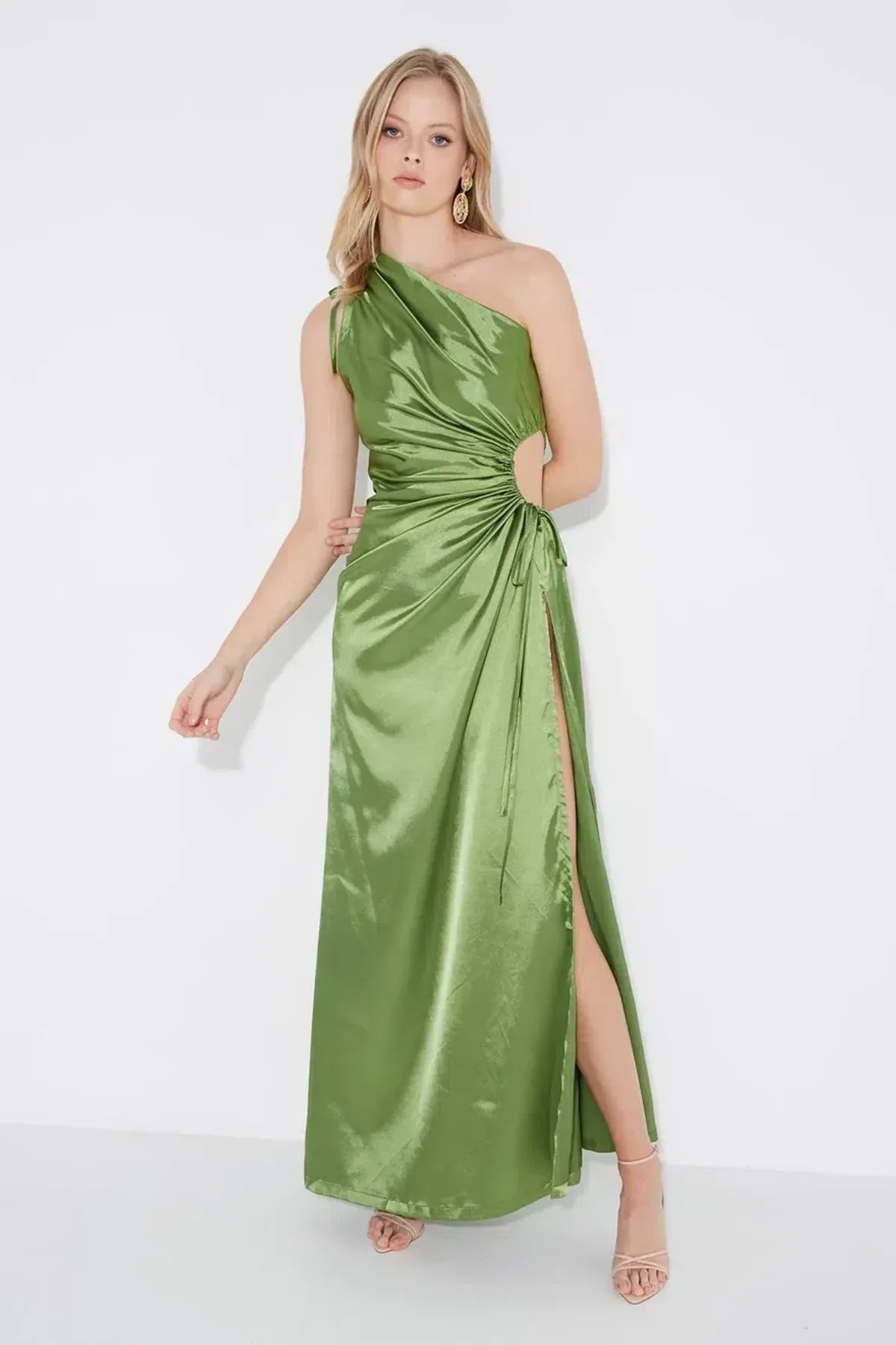 Sonya Moda Nour Maxi Dress Olive Green Size L / AU 12 - Image 1