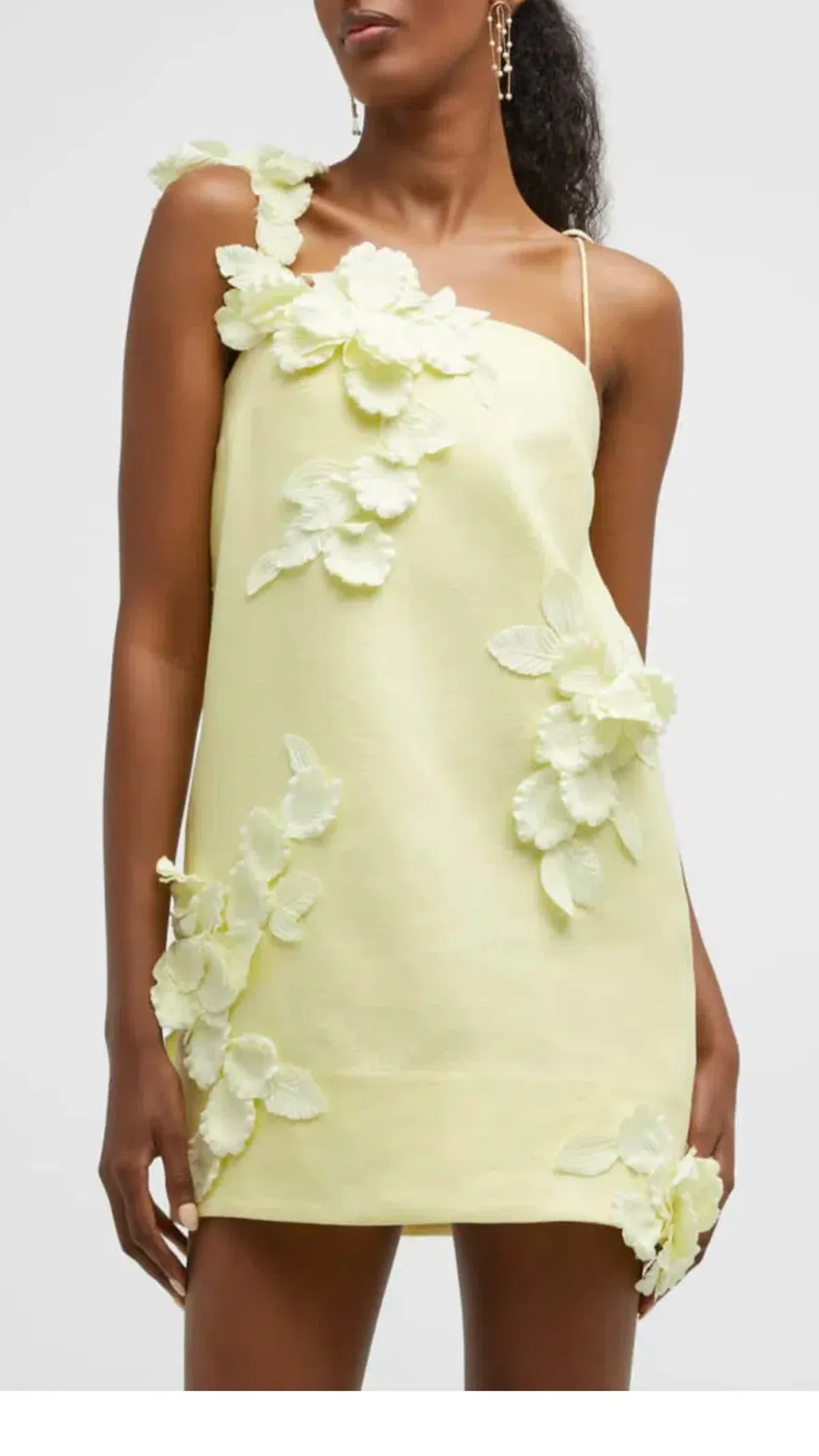 Zimmermann High Tide Lift Shift Flower Mini Dress Lemon Size 1 / AU 10 - Image 3