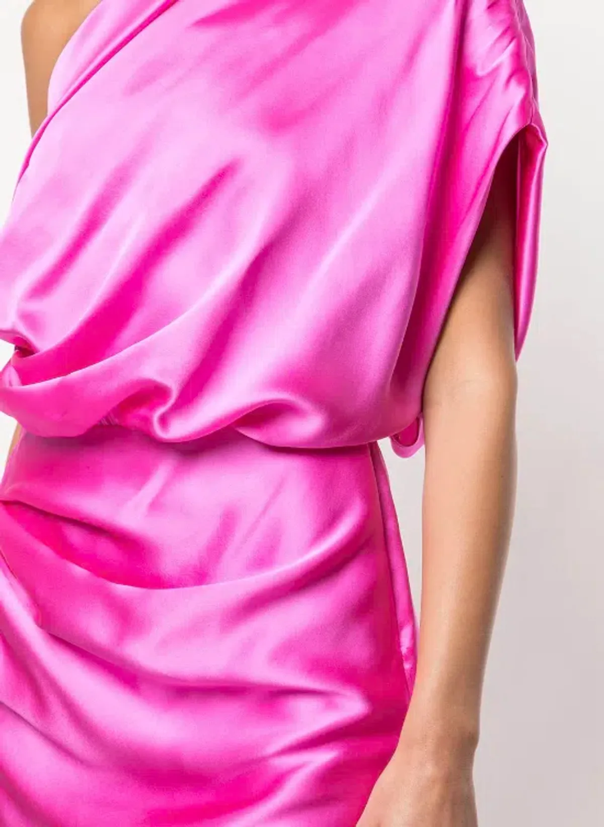 Michelle Mason Silk Symmetric Mini Dress Pink Size AU 10 - Image 3