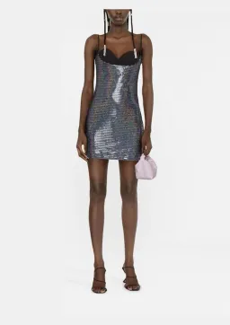 Chiara Ferragni Chainmail Effect Mini Dress Multi Size 40 / AU 8 for rent on The Volte - image 1