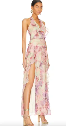 NBD Divya Maxi Dress in Patchwork Multi-colored Size AU 8 for rent on The Volte - image 2