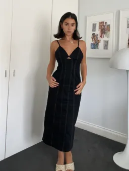 Viktoria And Woods Denim Dress Black Size AU 8 for rent on The Volte - image 3