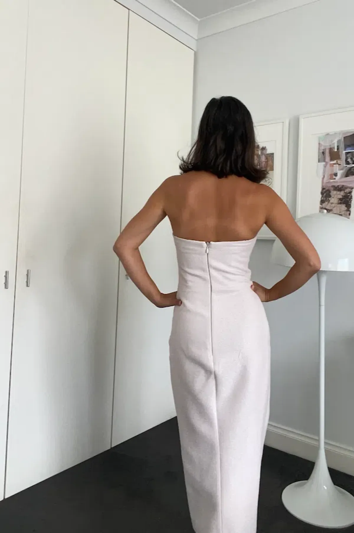 Manning Cartell Ivory Strapless Dress White Size AU 8  - Image 3