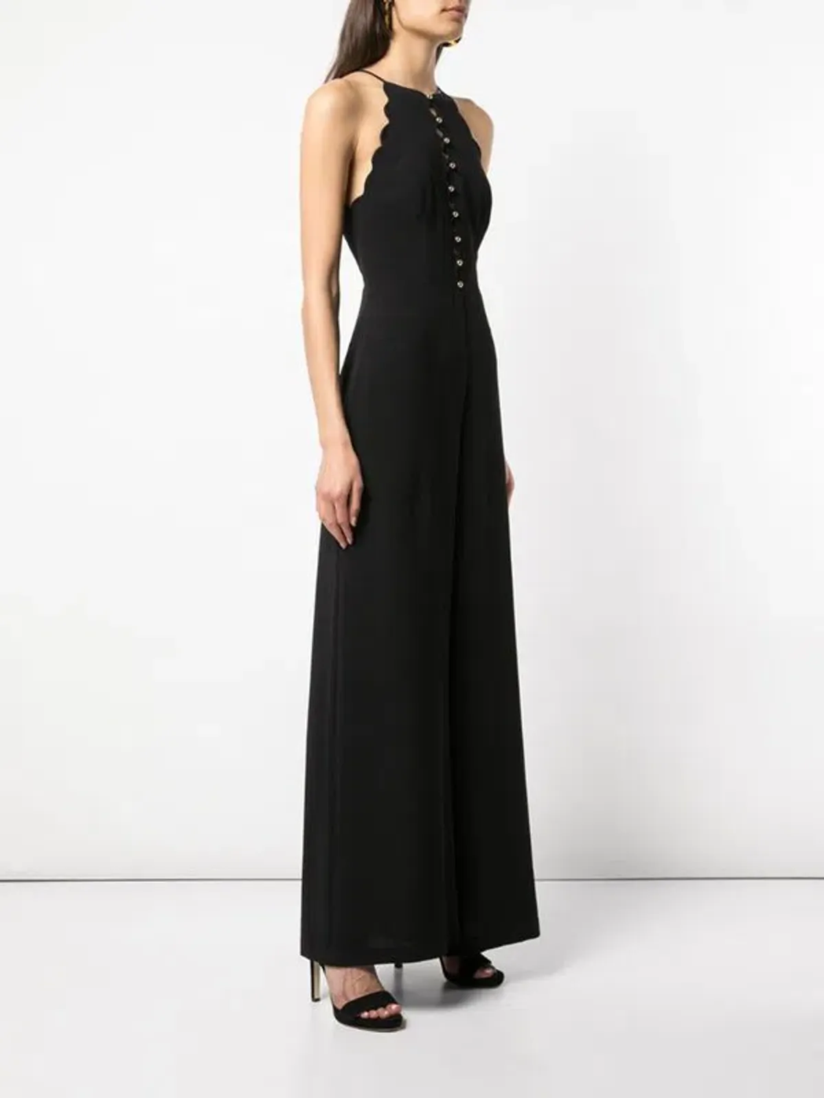 Zimmermann Scollop Edged Jumpsuit Black Size AU 8 - Image 2
