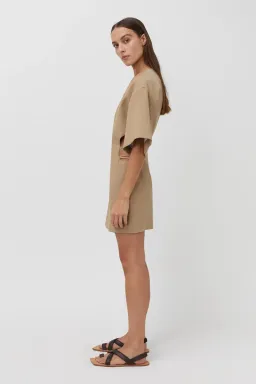 Camilla and Marc Fernando Mini Dress Flax Size 6 for rent on The Volte - image 2