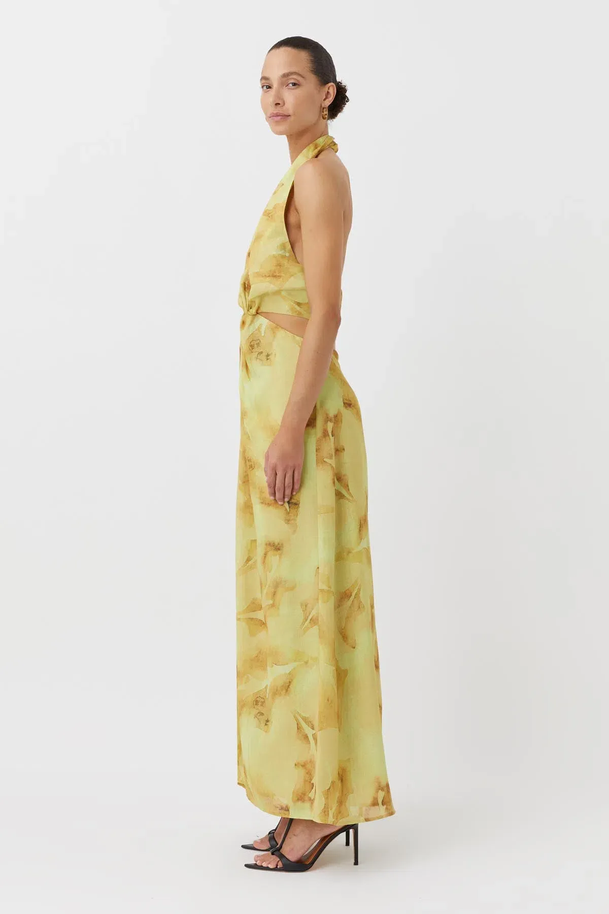 Camilla and Marc Koa Cocoon Maxi Dress Yellow Print Size 10 - Image 5