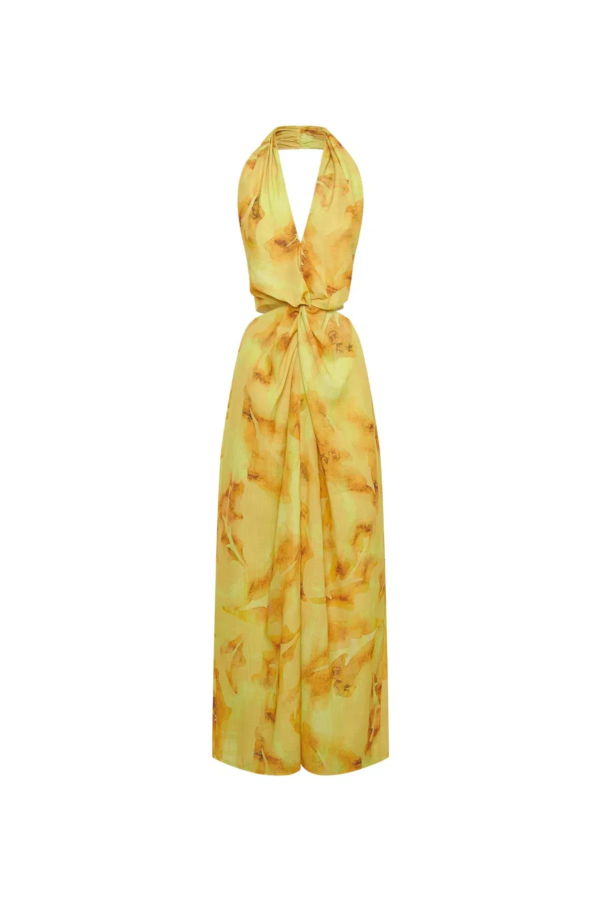 Camilla and Marc Koa Cocoon Maxi Dress Yellow Print Size 10 - Image 6