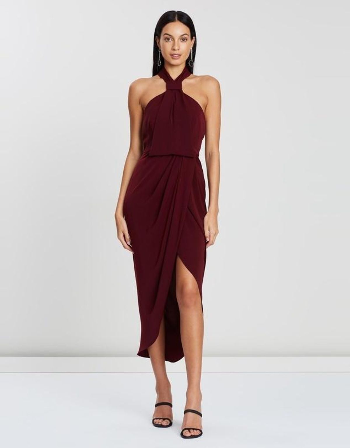 Shona Joy Knot Dress  Burgundy Size 8 - Image 2