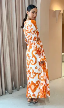 Kate Ford Elis Cut Out Gown Print Size 8 for rent on The Volte - image 4