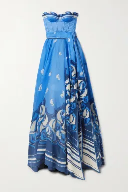 Zimmermann The High Tide Eyelet Maxi Dress in Blue Sailboats Size 0/ AU8 for rent on The Volte - image 2