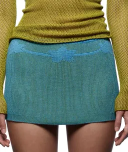 Tank Air Studio Lotus Mini Skirt Aqua  Size 6  for rent on The Volte - image 1