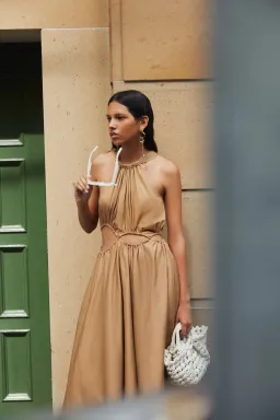 Aje Henriette Tie Strap Midi Dress Willow Size 12 for rent on The Volte - image 5