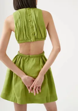 Aje Voyage Braided Cut Out Mini Dress Green Size AU 10 for rent on The Volte - image 3