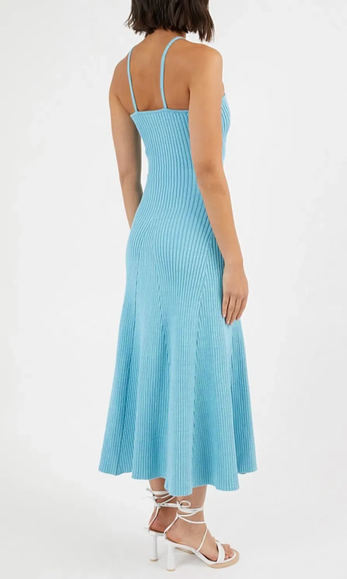 Anna Quan Galina Rib Knit Midi Dress Blue Size S / AU 8  - Image 3