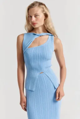 Henne Romee Knit Top & Skirt Blue Size AU 10 for rent on The Volte - image 2