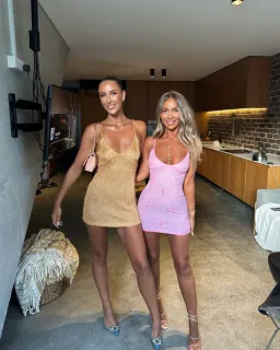 Asta Resort Delilah mini Dress in Sepia Sequin Gold Size 8 for rent on The Volte - image 2