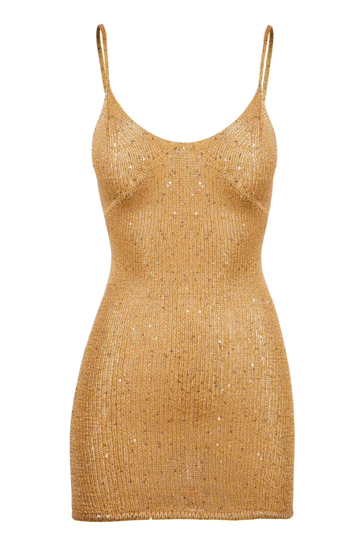 Asta Resort Delilah mini Dress in Sepia Sequin Gold Size 8 - Image 1