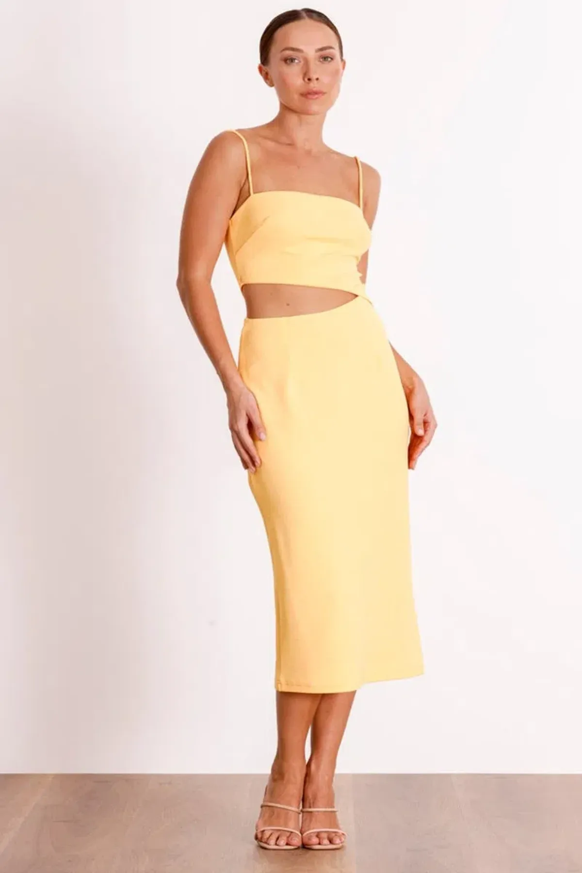 Pasduchas Pulse Slash Midi in Melon Size 16 - Image 1