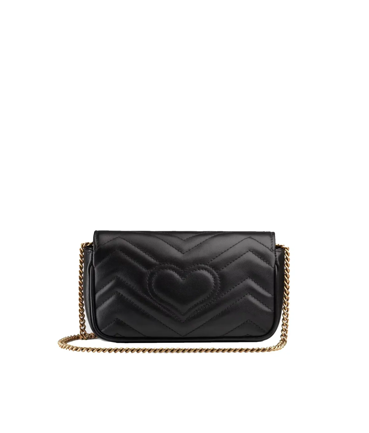Gucci Marmont Matelelasse Leather Super Mini Bag Black  - Image 2