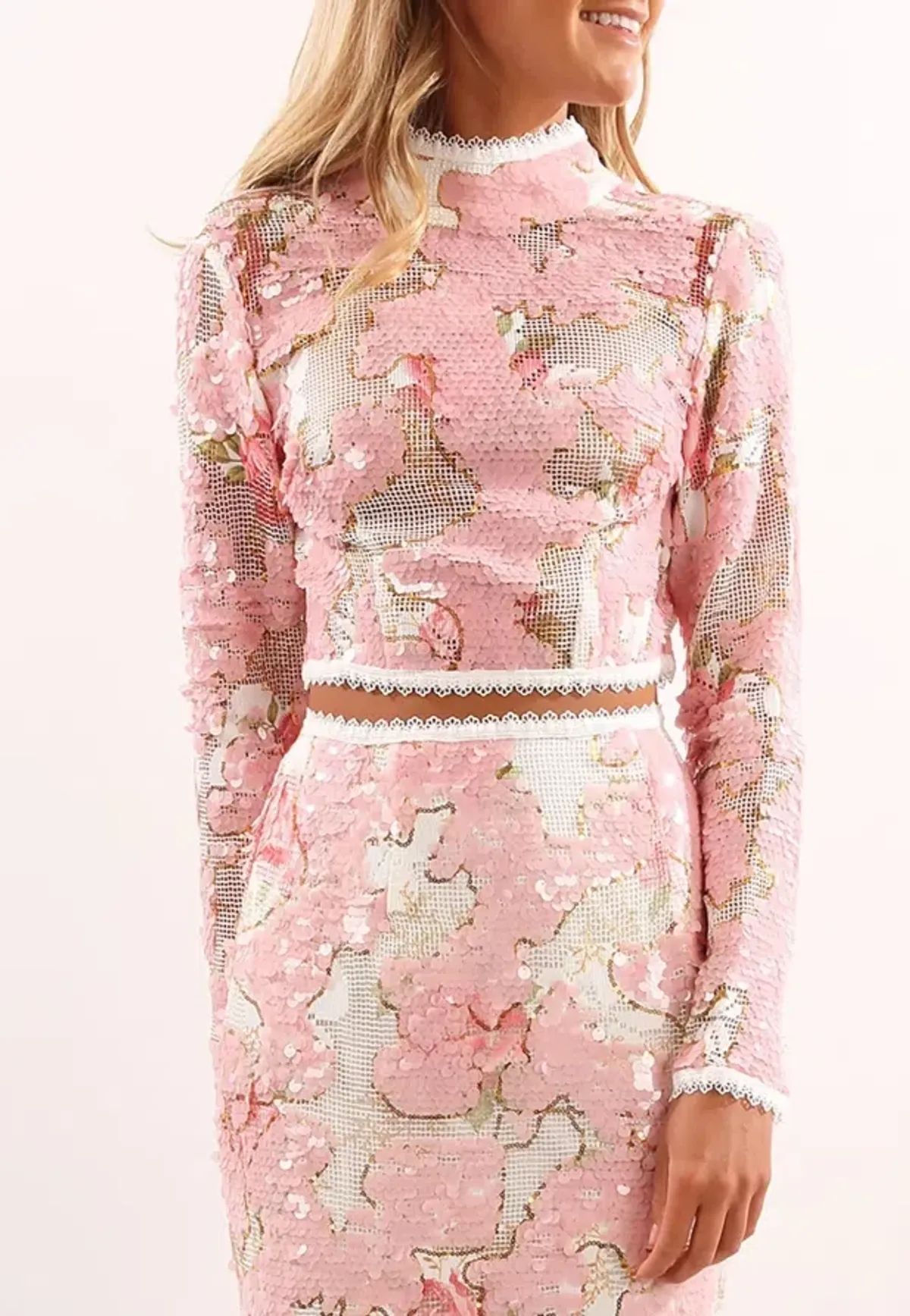 Asilio Luck Be A Lady Top & Skirt Set Sequin Size 10 - Image 2