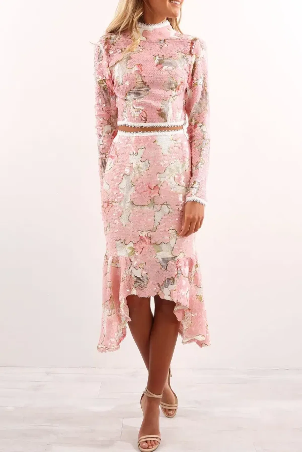 Asilio Luck Be A Lady Top & Skirt Set Sequin Size 10 - Image 1