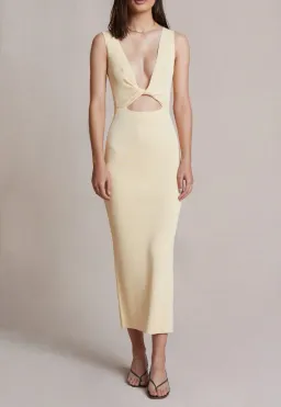 Bec & Bridge Sorbet Summer Midi Dress Yellow Size 6 for rent on The Volte - image 1