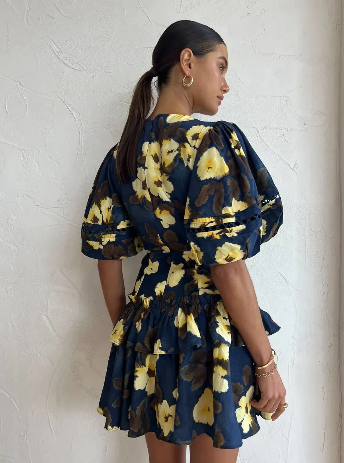 Acler Clovelly Mini Dress in Floral Posy Floral Size AU 6 - Image 3