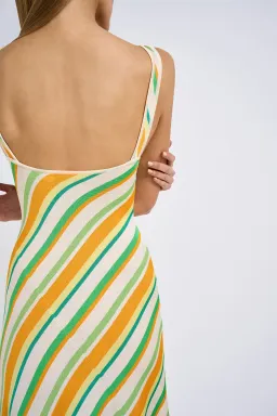 By Johnny Verona Stripe Knit Dress Yellow Stripe Size 6  for rent on The Volte - image 5