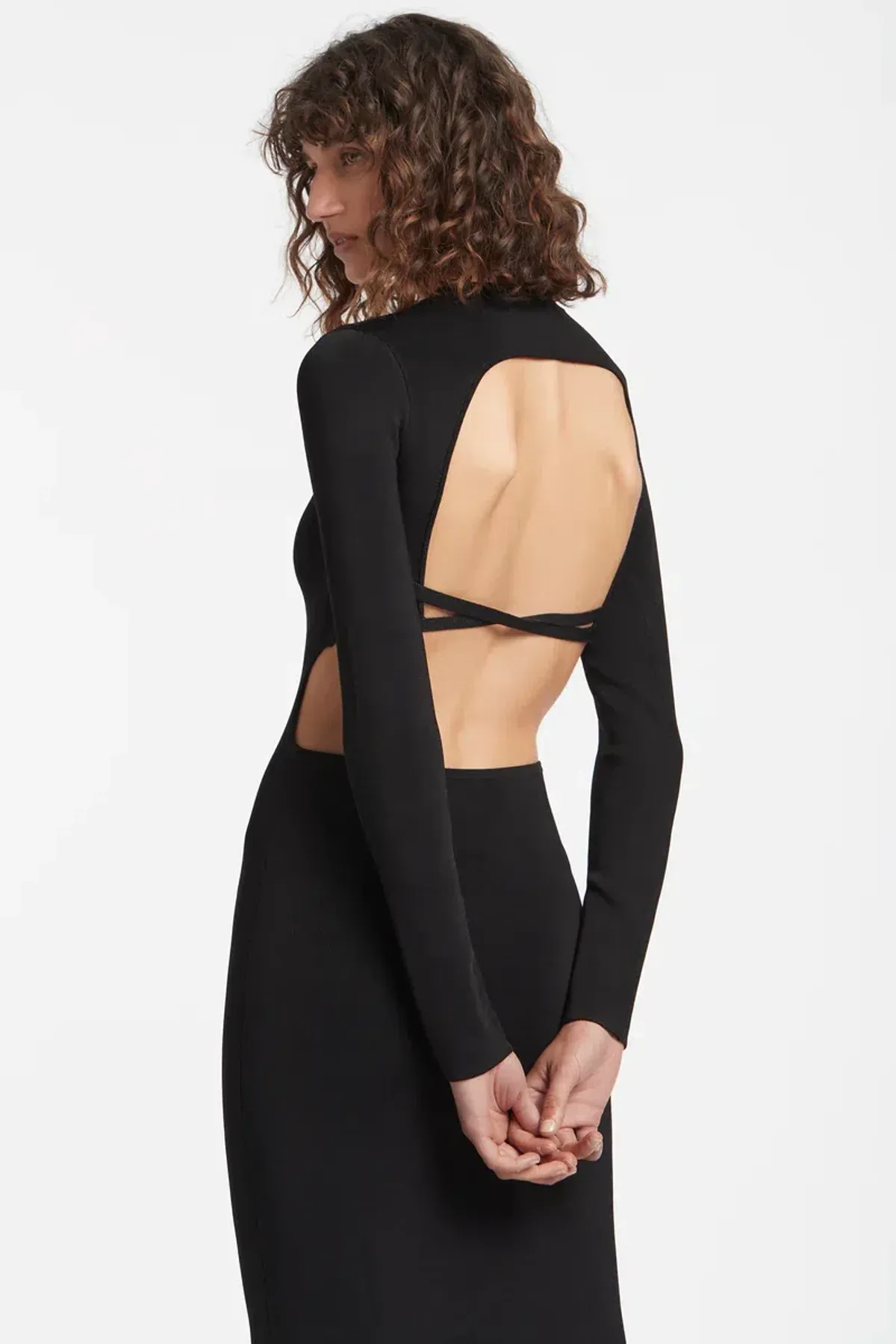 Sir the Label Georges Open Back Maxi Dress Black Size 6 - Image 2