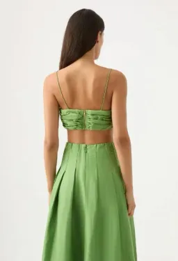 Aje Thea Draped Twist Crop & Paradiso Skirt Set Green Size 8 for rent on The Volte - image 5