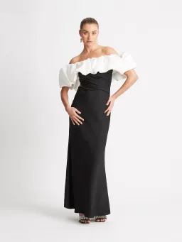 Sheike Margot Maxi Dress Black/White Size 8 for rent on The Volte - image 1