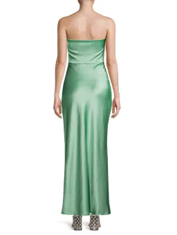 Bec & Bridge Symone Strapless Dress Moss Green Size 8 for rent on The Volte - image 3