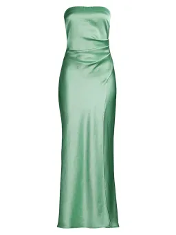 Bec & Bridge Symone Strapless Dress Moss Green Size 8 for rent on The Volte - image 4