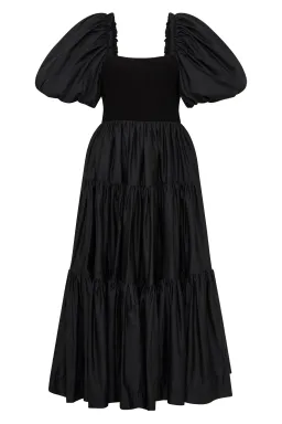 Aje Casa Puff Sleeve Midi Dress Black Size 10  for rent on The Volte - image 5