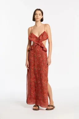 Sir the Label Allegra Frill Maxi Dress Red Size 0 / AU 6  for rent on The Volte - image 1