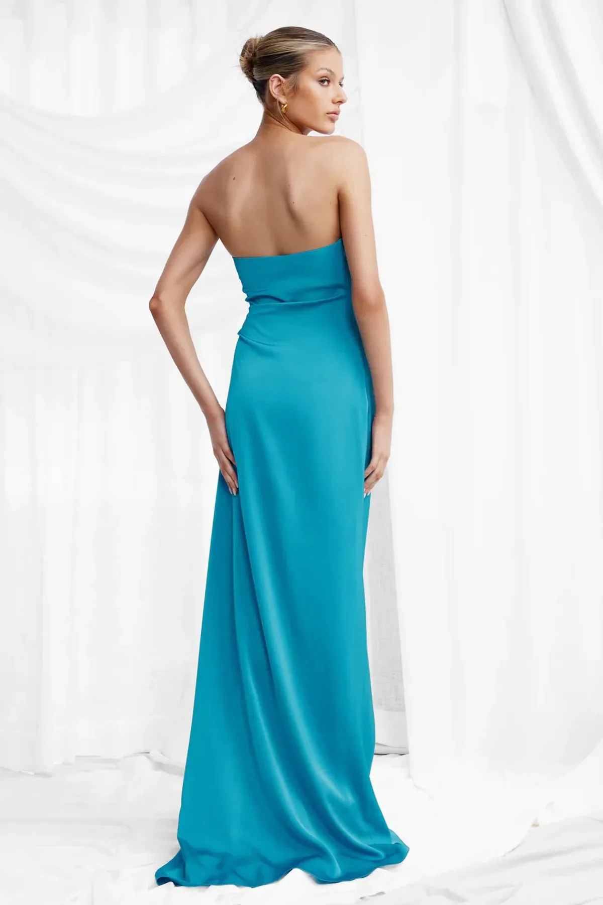 Lexi Alzira Dress Teal Blue Size AU 10  - Image 3