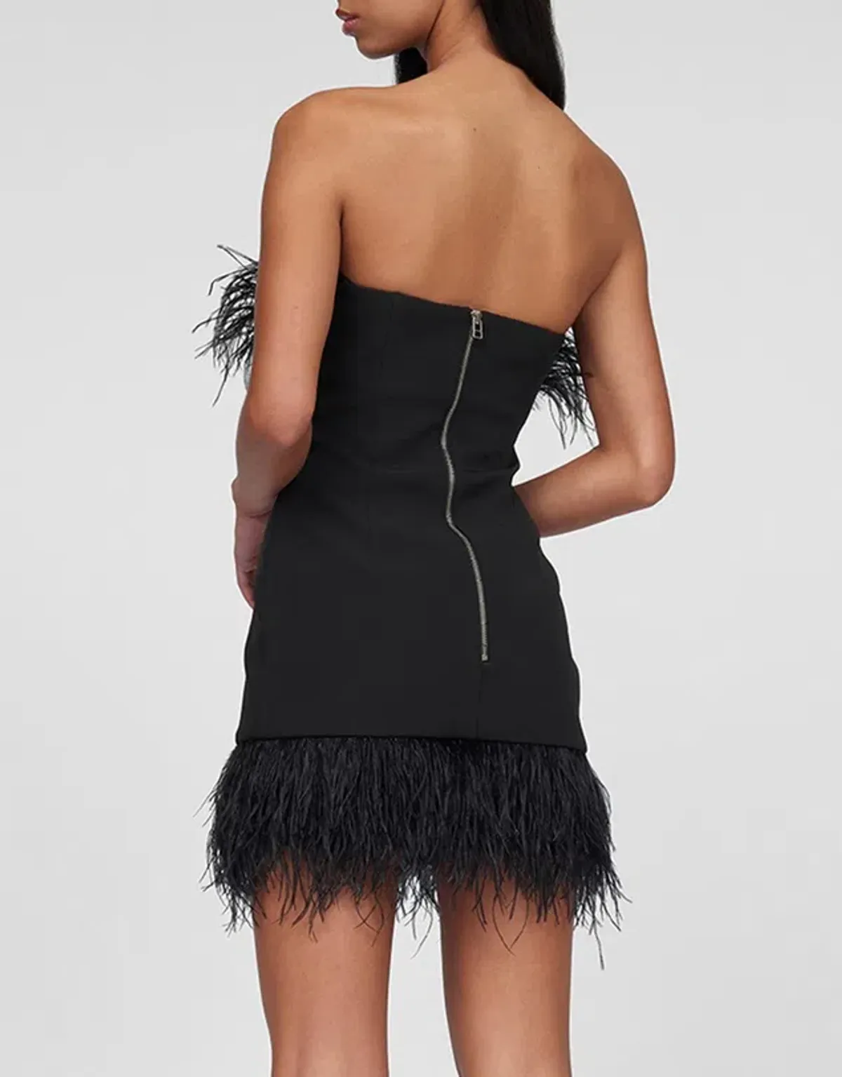 By Johnny Feather Mini Dress Black Size XS / AU 6 - Image 3