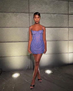 House of CB Lavender Lace Slim Dress Purple Size 6 for rent on The Volte - image 2