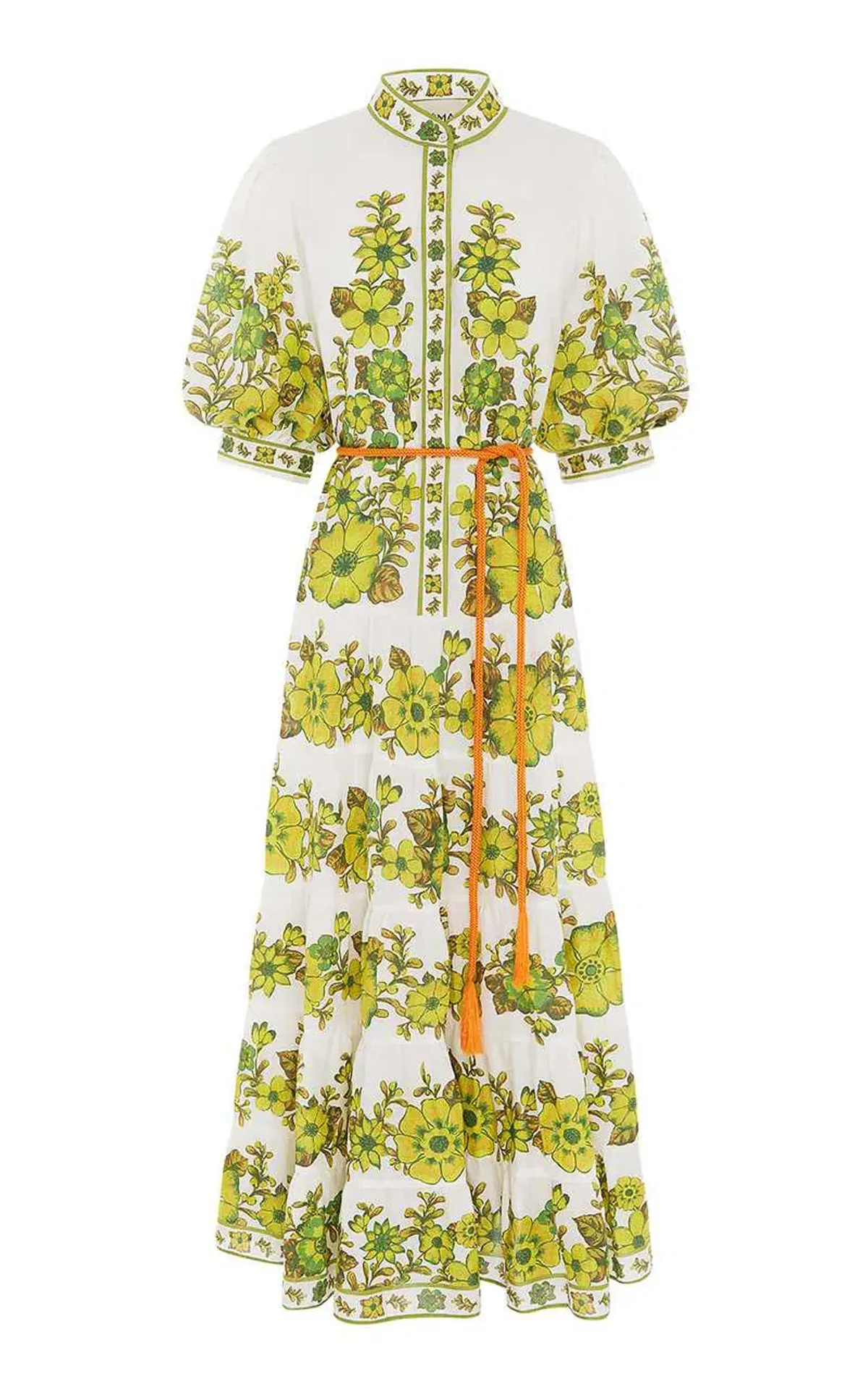 Alemais Wallis Tiered Midi Dress Multi-colored Size AU 14 - Image 4