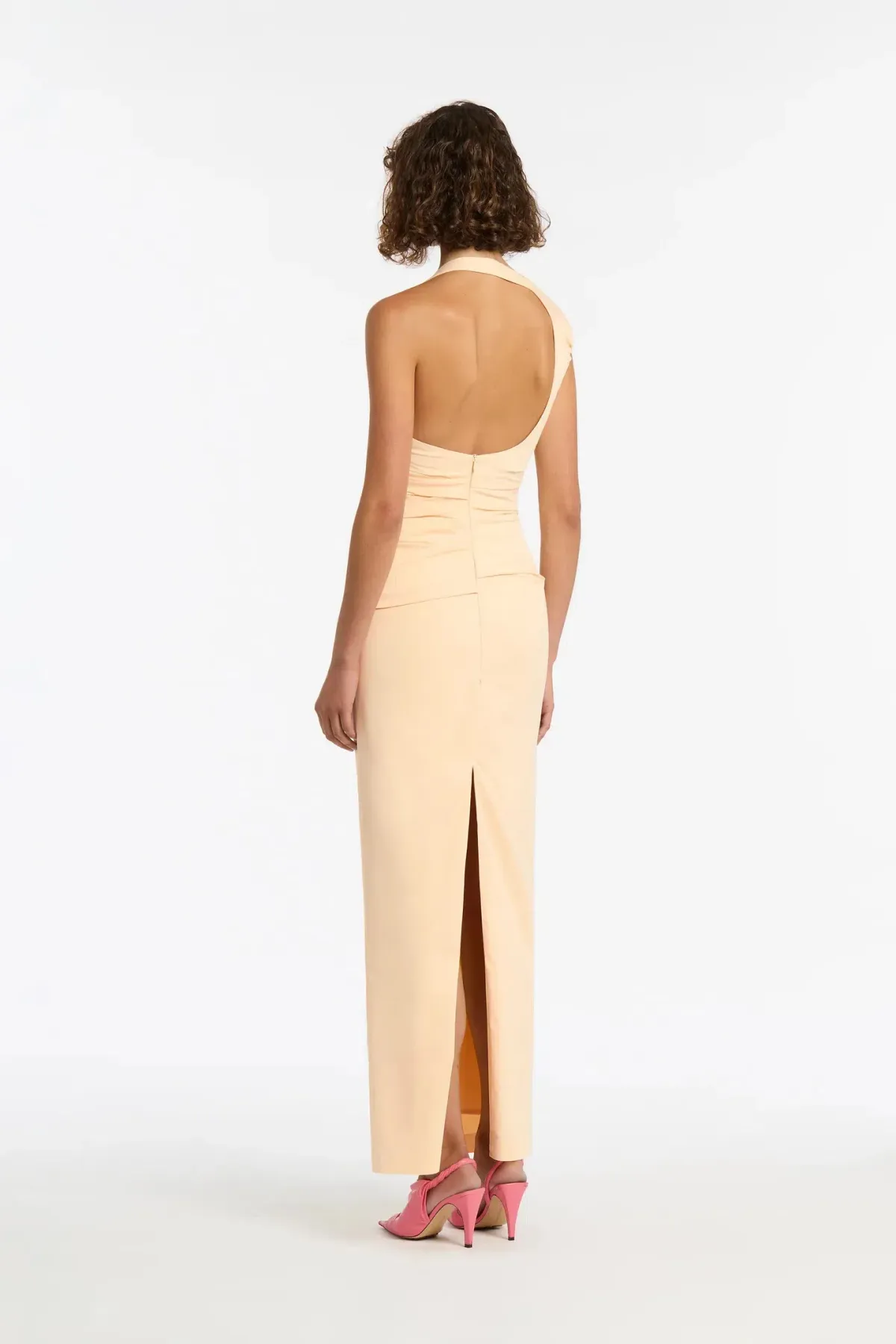 Sir The Label Giacomo Gathered Gown In Butter Size 2 / AU 10 - Image 3