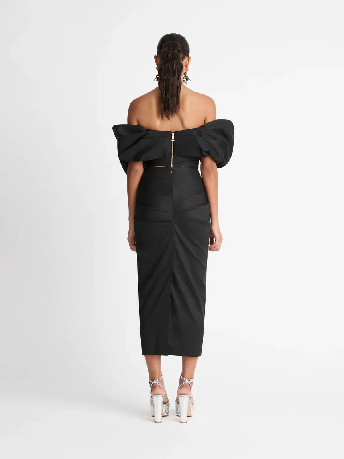 Sheike Galleria Bow Top & Skirt Set Black Size AU 10 - Image 2