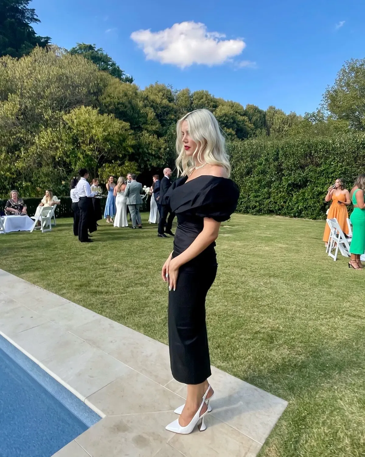 Sheike Galleria Bow Top & Skirt Set Black Size AU 10 - Image 3